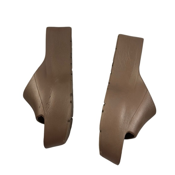 Lemon Jelly Sunny Vegan Bronze Platform Slides Size EU 41 Slip On Shoes - Picture 5 of 8